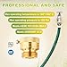 SUNGATOR 2-Pack Hose Bib Backflow Preventer, 3/4 Inch GHT Vacuum Breakers Outside Faucet, Hose Bib Anti-Siphon Valve for Outdoor Faucet, Brass 3/4'' Garden Hose Bib Anti-Backflow Preventer