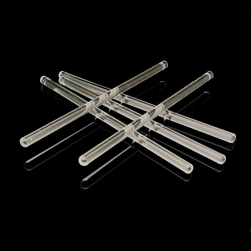 Set 3 Aste Di Vetro Per Laboratorio - Agitatori Da 200mm X 5mm Per Chimica