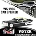 WSTER WS-1966 Retro Sedan Bluetooth Car Replica Speaker – HD Stereo, TWS, FM, USB/TF, LED Lights, Type-C – Portable Model Car Speaker with Mic for Office, Outdoors & Gifts(Black)