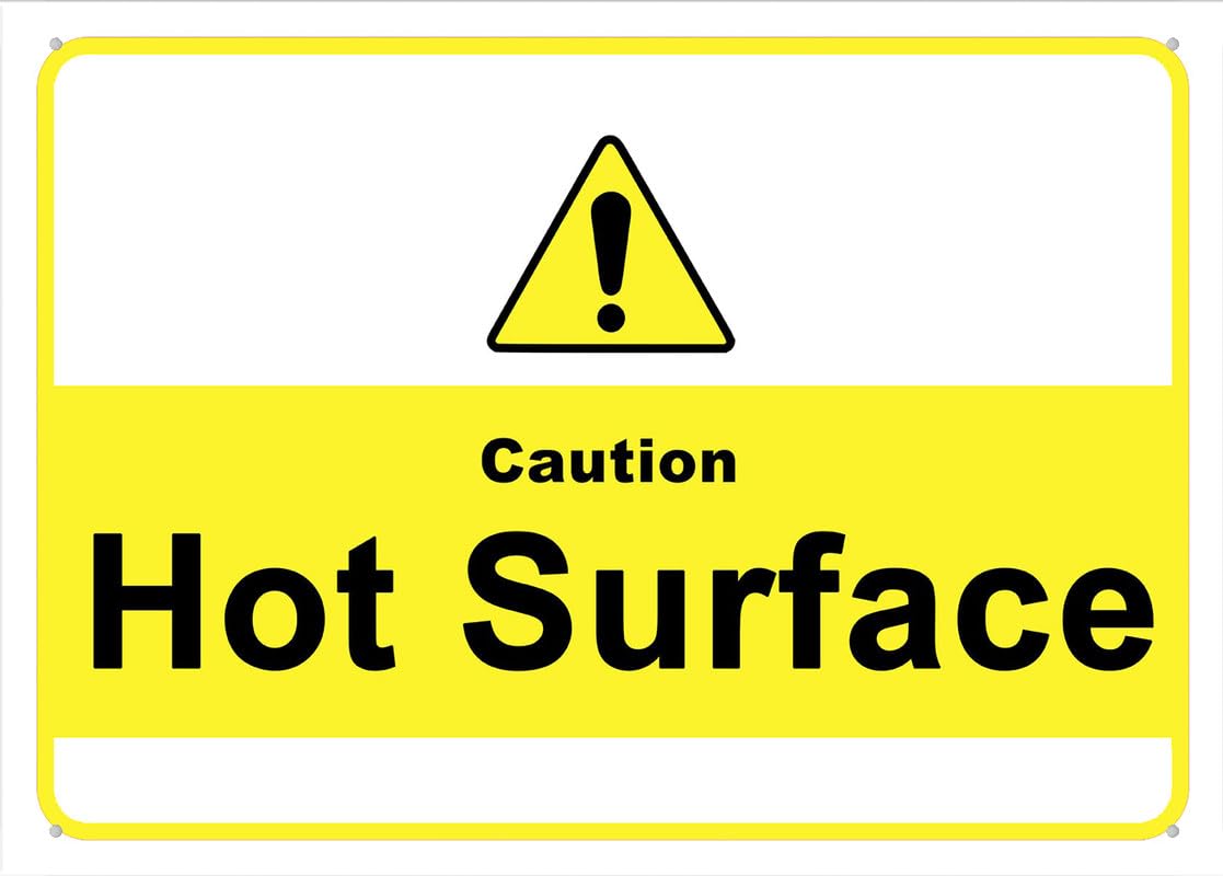 Hot Surface Sign 8X12 Inches Metal Metal Aluminum Tin Sign Signs, Weather Resistant, Weatherproof, Indoor Or Outdoor