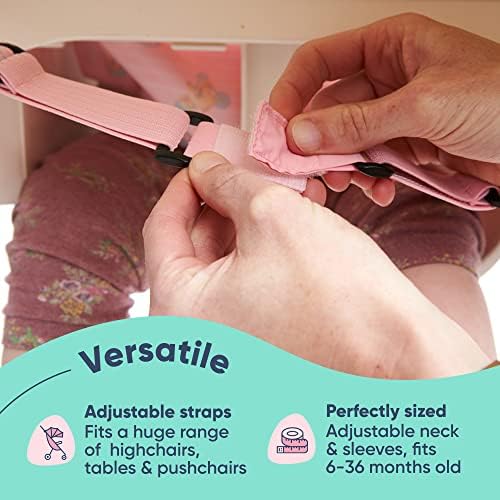 BIBaDO - Coverall Baby Feeding Bibs, Weaning Bib, Easy to Clean Baby Bibs for Eating, Adjustable High Chair Catch All