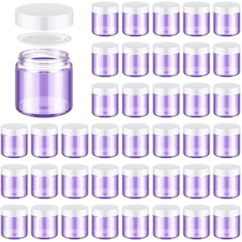 Image of Norme 48 Pcs 4 oz Glass Jars with Lids Cosmetic Jars, Light Purple
