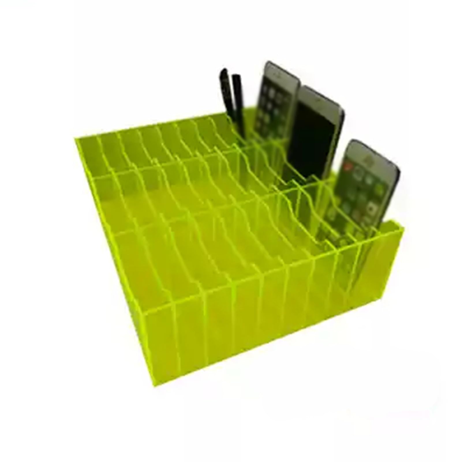 Mobile Phone Storage Cabinet 30-grid Mobile Phone Storage Box Desktop Mobile Phone Storage Cabinet,Open Storage Sturdy and Durable Easy to Clean,Suitable for School Restaurant Office Factory(Color 8)