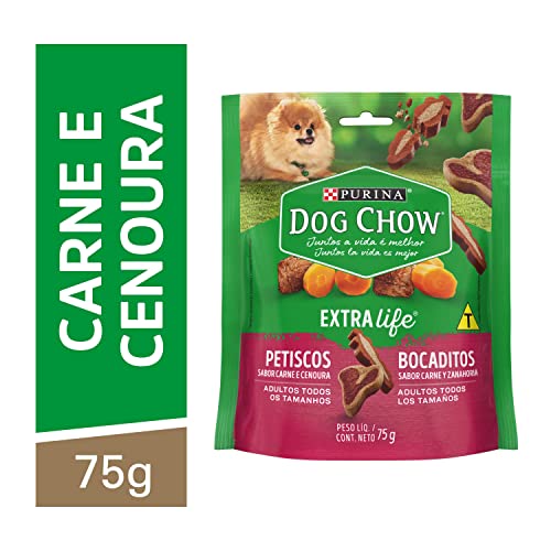 Nestlé Purina Dog Chow Carinhos Petisco Para Cães Adultos Mix De Carne E Cenoura 75G