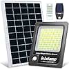 intelamp Focos Solares LED para Exteriores 12000mAh Foco LED Solar para Exteriores Proyector LED Solar Exterior con panel de 2000LM Luz Solar para Lámparas Solares