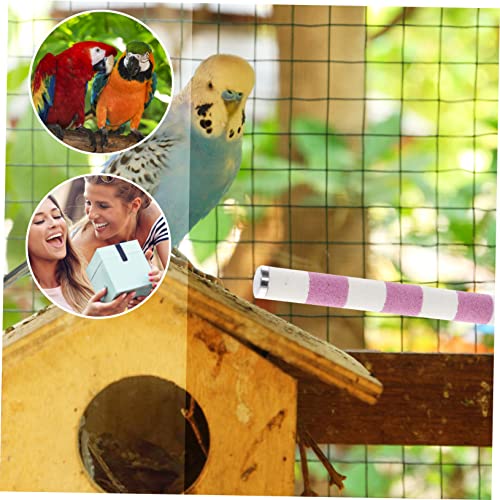 PartyKindom Papageiensitzstange 20cm aus Edelstahl Bissfester Kratzstock für Vogelkäfig Spielzeug für Wellensittiche Papageien und Ziervögel