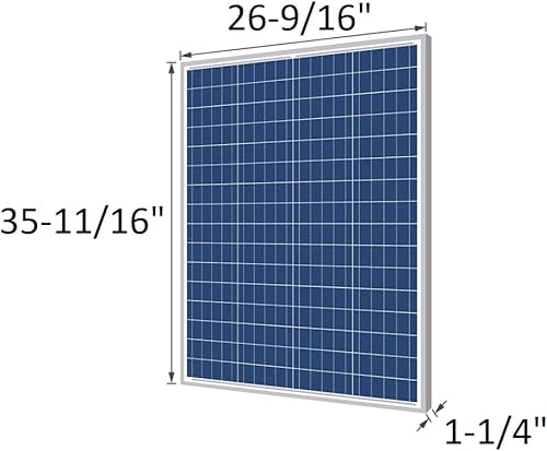 Miniatura 2 de 100 Watt 12 Volt Polycrystalline Solar Panel High Efficiency Module PV Power for Battery Charging Boat, Car, Van, RV 100W