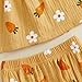 Afunbaby Baby Girl Summer Clothes Heart Print Ruffle Strap Tops Dress Shorts 2 Pcs Princess Fashion Outfit Sets (Orange carrot, 3-6 Months)