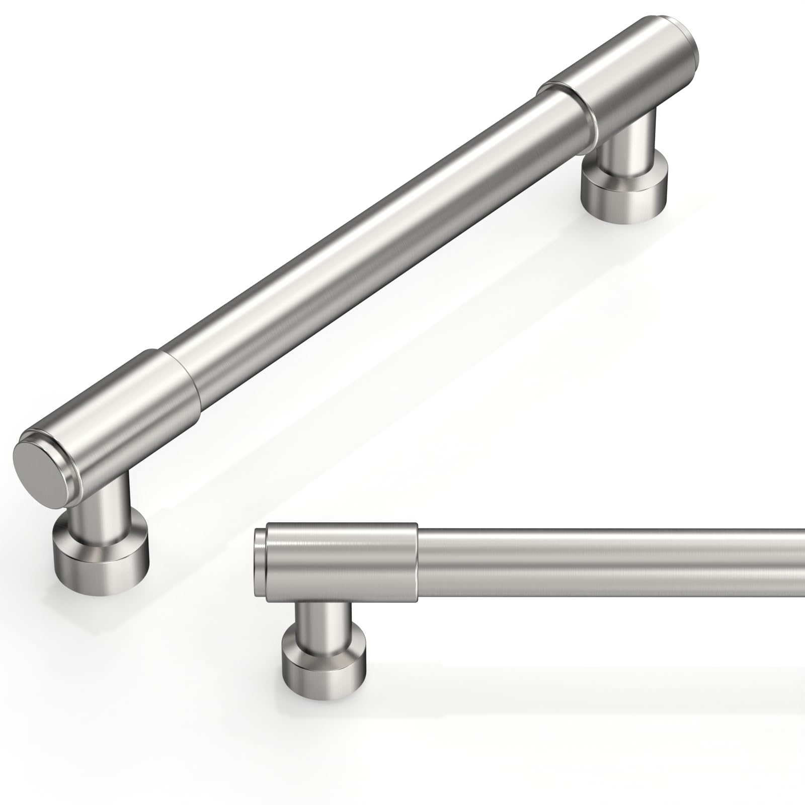 10 Pack Brushed Satin Nickel Cabinet Pulls 5 Inch(128mm) Kitchen Cabinet Handles Cabinet Hardware for Drawer Pulls