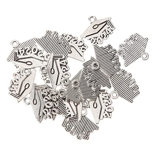 HOMSFOU 20piezas Joya Colgante De Sombrero De Doctorado Dijes De Números Adornos Diy Dijes Para Pendientes De Graduación Colgante Para Birrete De Graduación