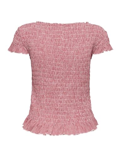 Top JRS Femme ONLY Onlcelle Life Boatneck en maille smoguée confortable