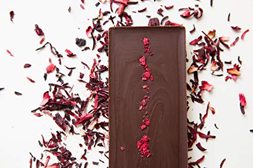Elements Truffles Raspberry Bar W/ Beetroot - Heavy Metal Tested - Dairy Free Chocolate Bar - Paleo, Gluten Free, Non-Gmo, Raw & Organic Chocolate - Ayurveda Inspired Healthy Chocolate Bar - 1 Pack #TOP4