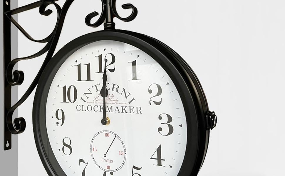 Amazon.co.jp: 両面電波掛け時計 manbo-ana 電波時計 : ホーム＆キッチン