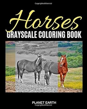 Paperback Horses Grayscale Coloring Book