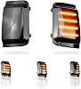 MKptopia LED Dynamic Side Marker Turn Signal Light Side Marker Fender Sequential Flashing Compatible with Peu-geot Boxer Fia-t Ducato 2006-2019-BlackUpgraded Version