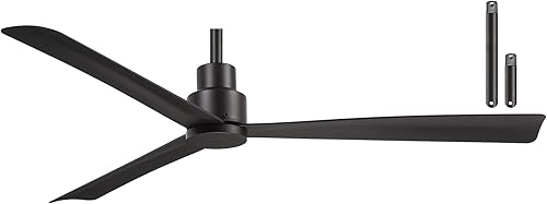 MINKA-AIRE F787-CL Ventilador de techo simple de 52 pulgadas para exteriores de perfil bajo de 3 aspas con motor de CC en acabado carbón con varilla