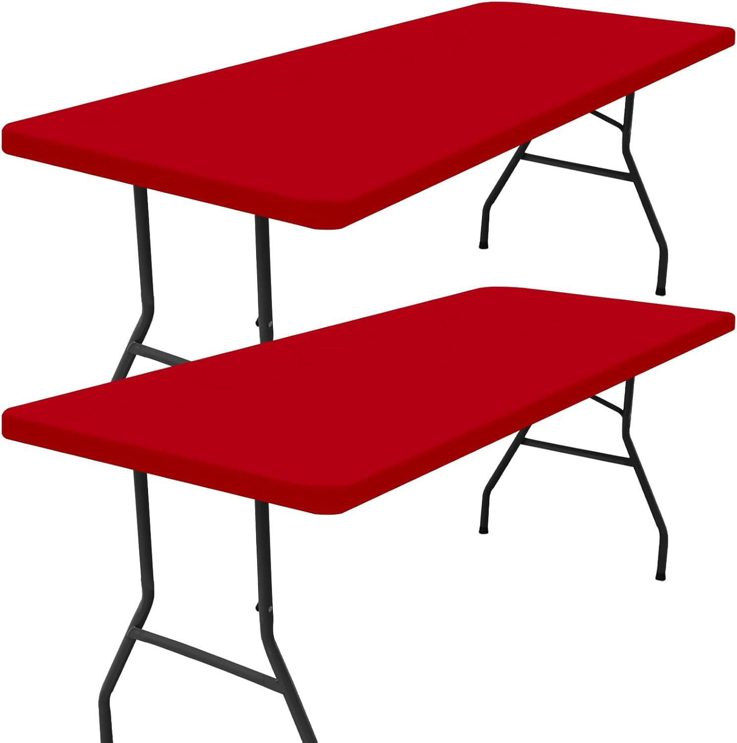 Photo 1 of Smiry Red Polyester Tablecloth 36"x96"