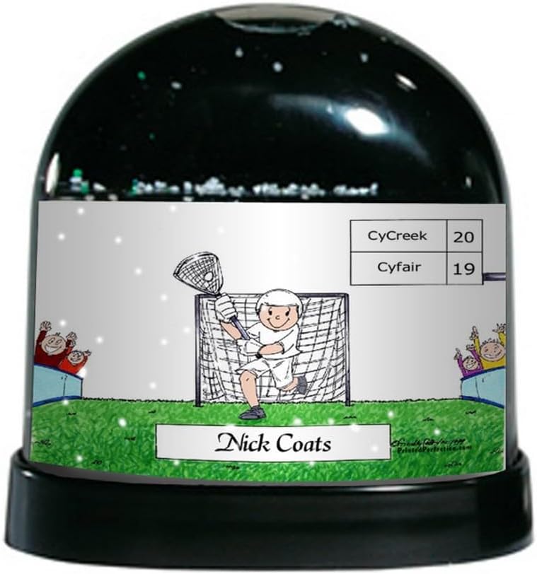 PrintedPerfection.com Personalized Lacrosse, Male - Blank Snow Globe Gift