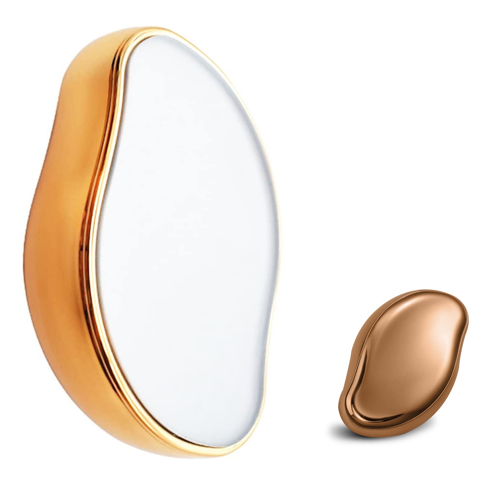 Crystal Hair Eraser, Magic Crystal Hair Remover Stone, Nano Crystal Painless Exfoliation Hair Removal Tool for Men and Women, Fast & Easy Magic Crystal Hair Remover, Soft Smooth Silky Skin (Rose Gold)