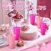 Honeydak 30 Pack Tumbler with Straw and Lid Bulk Cups for Gifts Water Bottle Iced Coffee Travel Mug Cup Reusable Plastic Tumblers for Party Birthdays 24-27 oz (Pink and Rose Red Color)