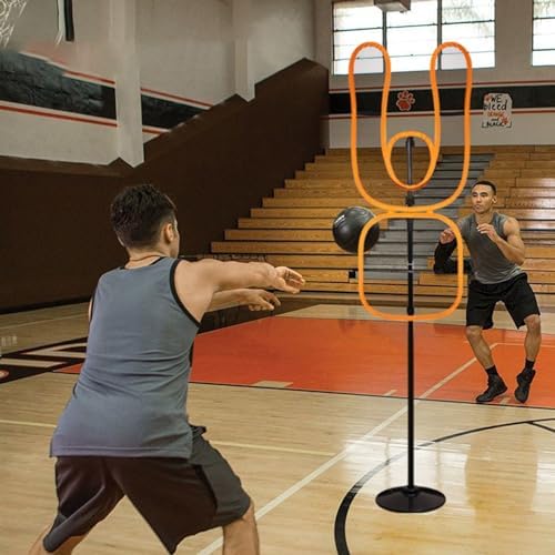 Height Adjustable Dummy Basketball Training Mannequin with Round Base for Dribbling Practice - Set of 2, Ideal for Coaches and Players