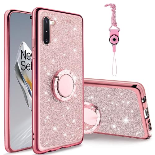 Coque Samsung Note 10 anti-choc transparente à paillettes argentées avec cordon béquille