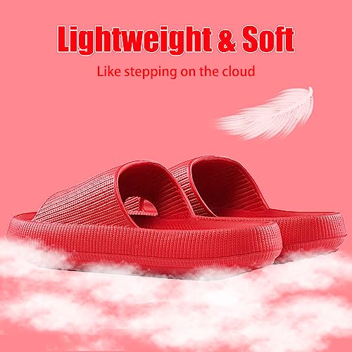 Image of rosyclo Cloud Slippers for Women and Men, Pillow House Slippers Shower Shoes Indoor Slides Bathroom Sandals, Ultimate Comfort, Lightweight, Thick Sole, Non-Slip, Easy to Clean