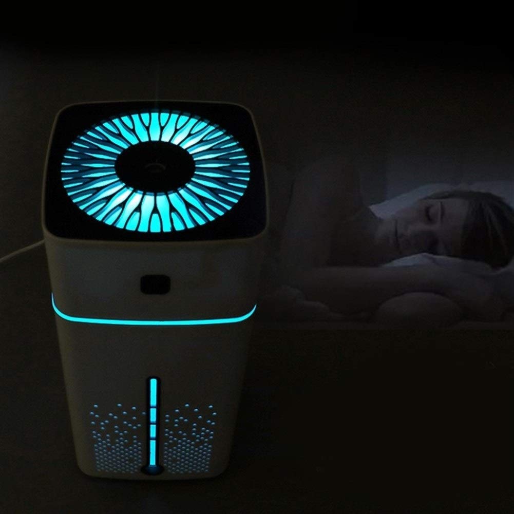1000ml umidificatore Usb diffusore di aromaterapia olio essenziale con la luce di notte purificatore Muto senz'acqua Automatic Power Off umidificatore Mini Umidificatore(B)