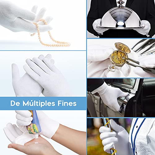 Rovtop White Gloves,12 Pairs Gloves For Dry Hands Eczema Hand Moisturizing, Sleeping Hand Mask Lotion Gloves #TOP6