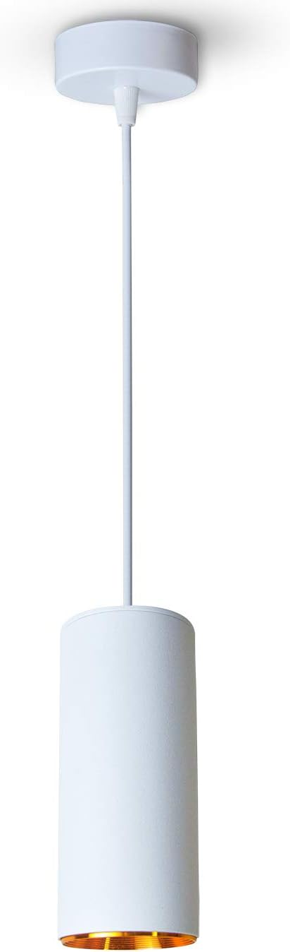 XODZASG LED Modern Hanging Pendant Light,Hanging Light,Dimmable,Ceiling Downlight,Metal Aluminum Light Fixture,Warm White 3000K,10W (White)