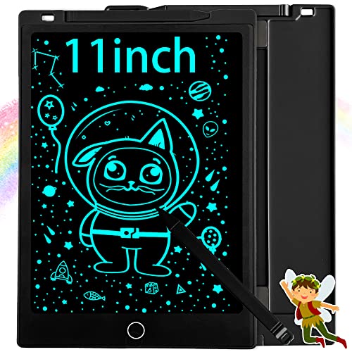 Richgv Tablette d'écriture LCD 11 Pouces,Tablette LCD Dessin Enfant avec Bouton de Suppression,Ardoise Magique pour Enfant Adulte,Noir Tablette Ecriture Enfant Adulte,Convient au Bureau à Domicile