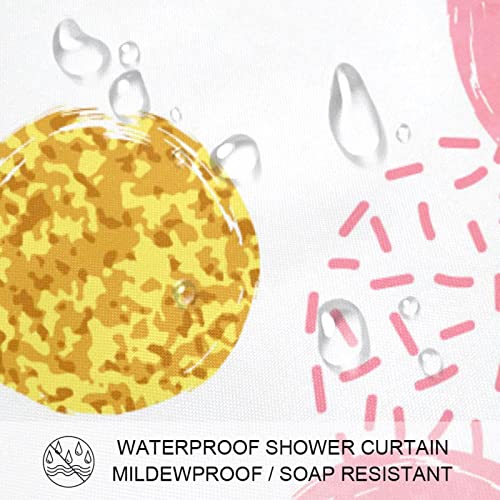 Rideau de douche imperméable 183x183 cm anti-éclaboussure - 4