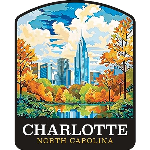 Imán Decorativo de Charlotte North Carolina 4 Pulgadas miniatura 1