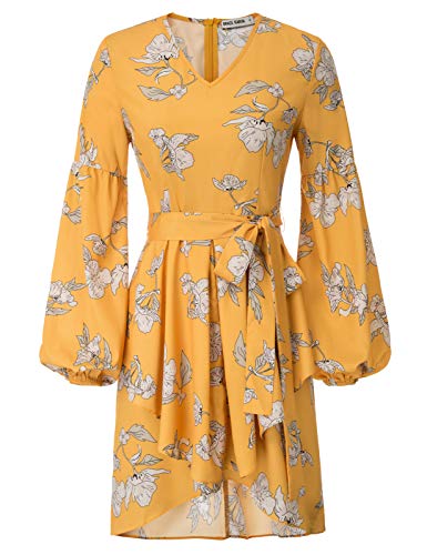 GRACE KARIN Robe Chic Robe de Plage du0092été Col V Robe Longue Robe Longue Fluide Robe Longue Femme ete