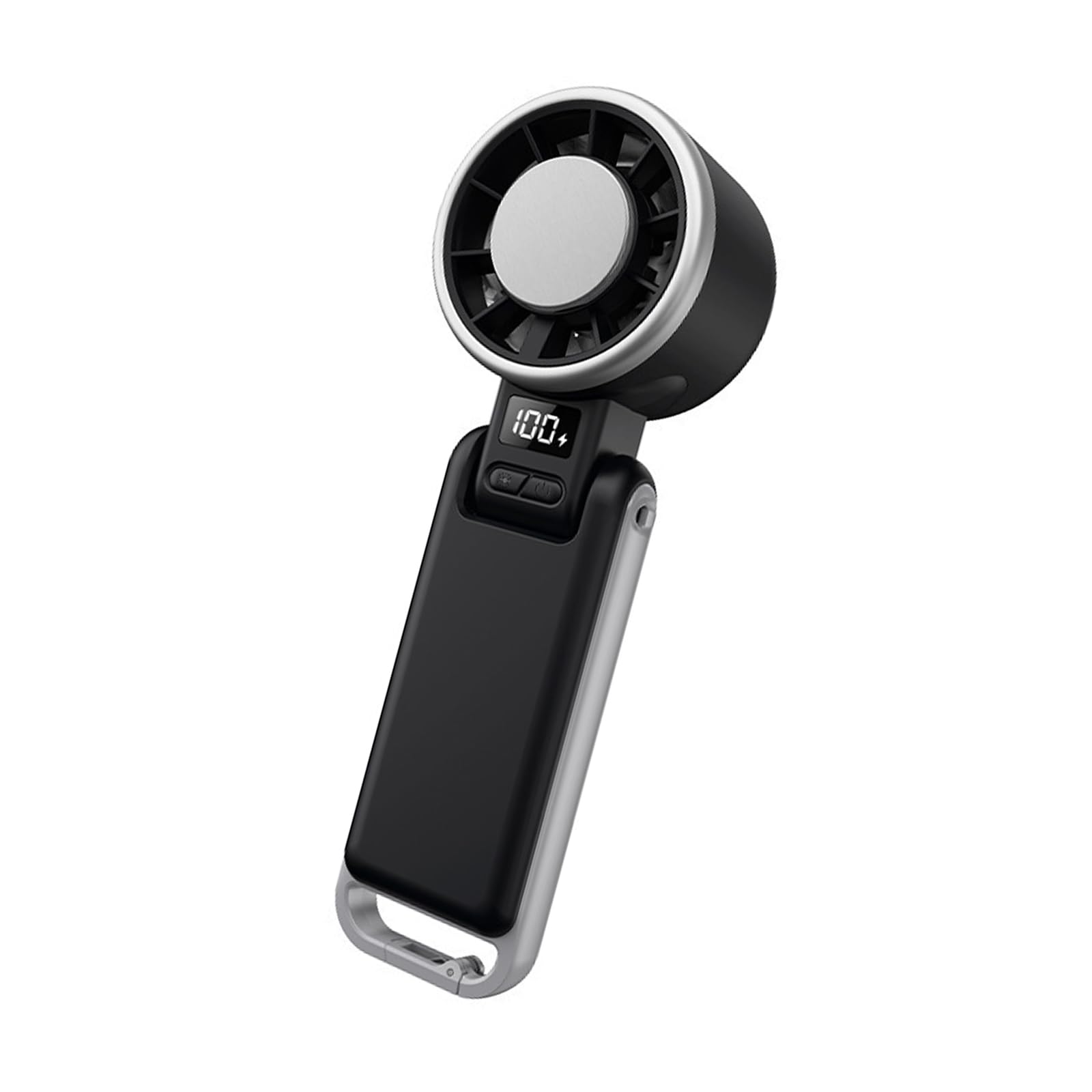 carotoe Practical Powerful Handheld Fan 4000mAh Battery Folding Individual Cooling Fan Texture Suitable for Heat Relief Rechargeable Wearable