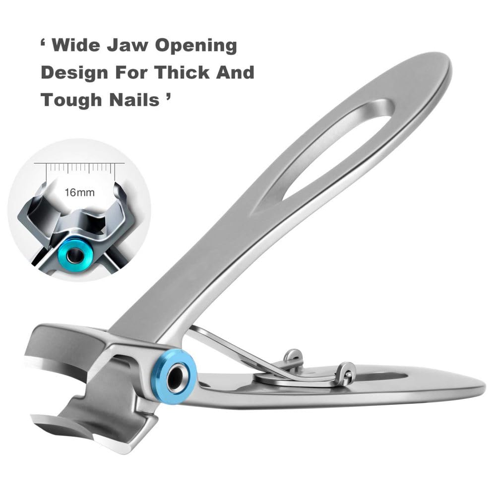 Großes Nagelknipser-Set, 5-teilig, scharf, robust, Zehennagel- und Fingernagelknipser, Zehennagelknipser für dicke Nägel, A