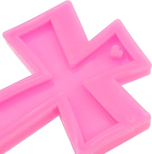 Miniatura 7 de Paquete de 4 llaveros en forma de cruz de resina de silicona con 10 llaveros de bricolaje, llavero, collar, bolsa para hacer joyas, bolsa de