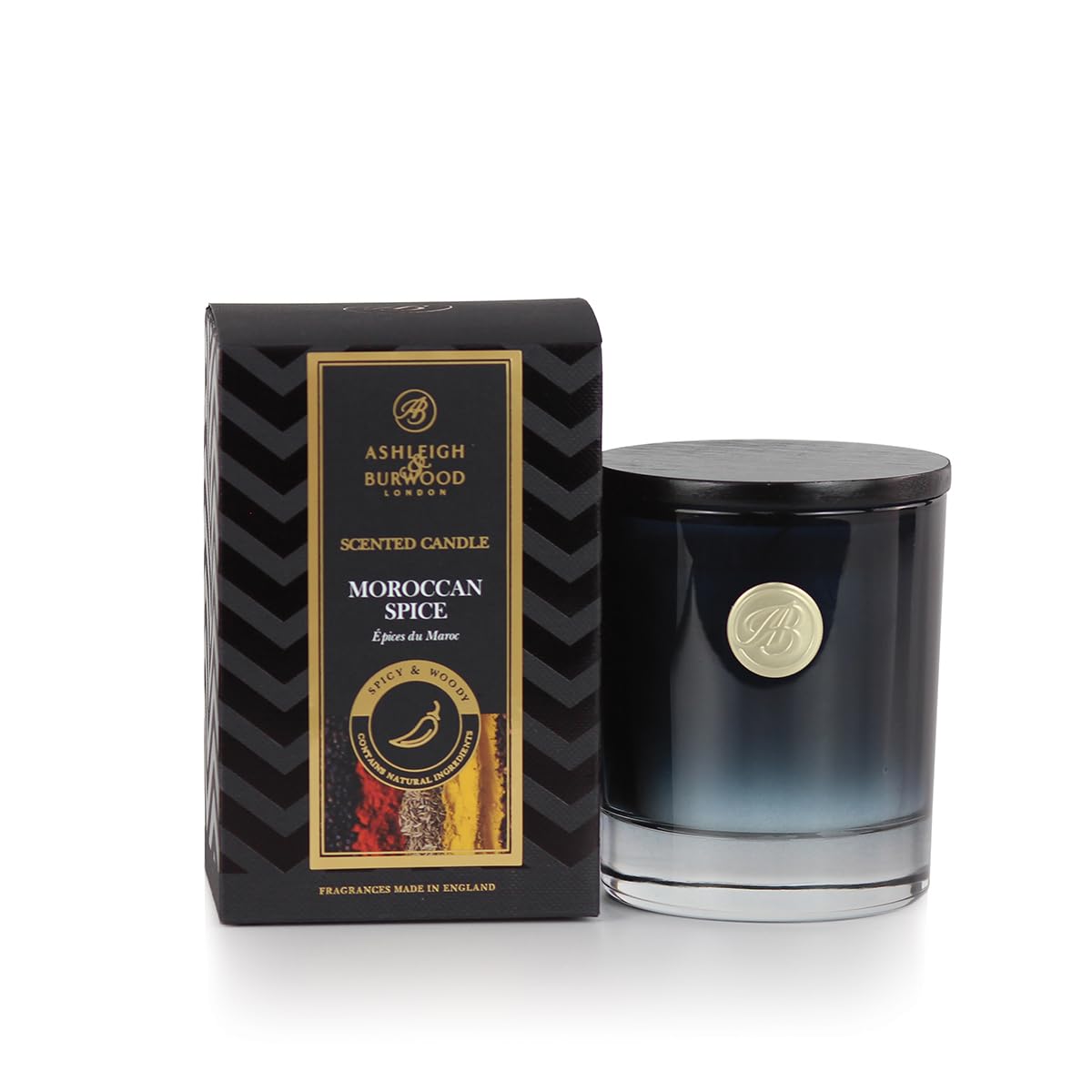 ASHLEIGH & BURWOOD | Luxury Collection Scented Soy Wax Blend Candle 140g | Moroccan Spice | 28 Hour Burn Time