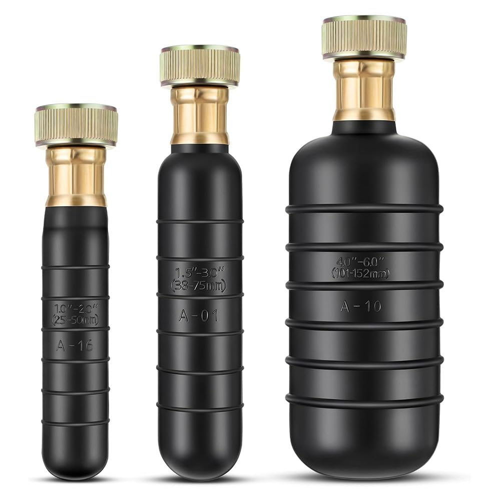 Wisyurt Drain Bladder Kit,3 Pcs Drain Cleaning Bladders Fits 1 To 6 Drain Pipe, Unclogs Stubborn Blockages In Main Drain & Sewer
