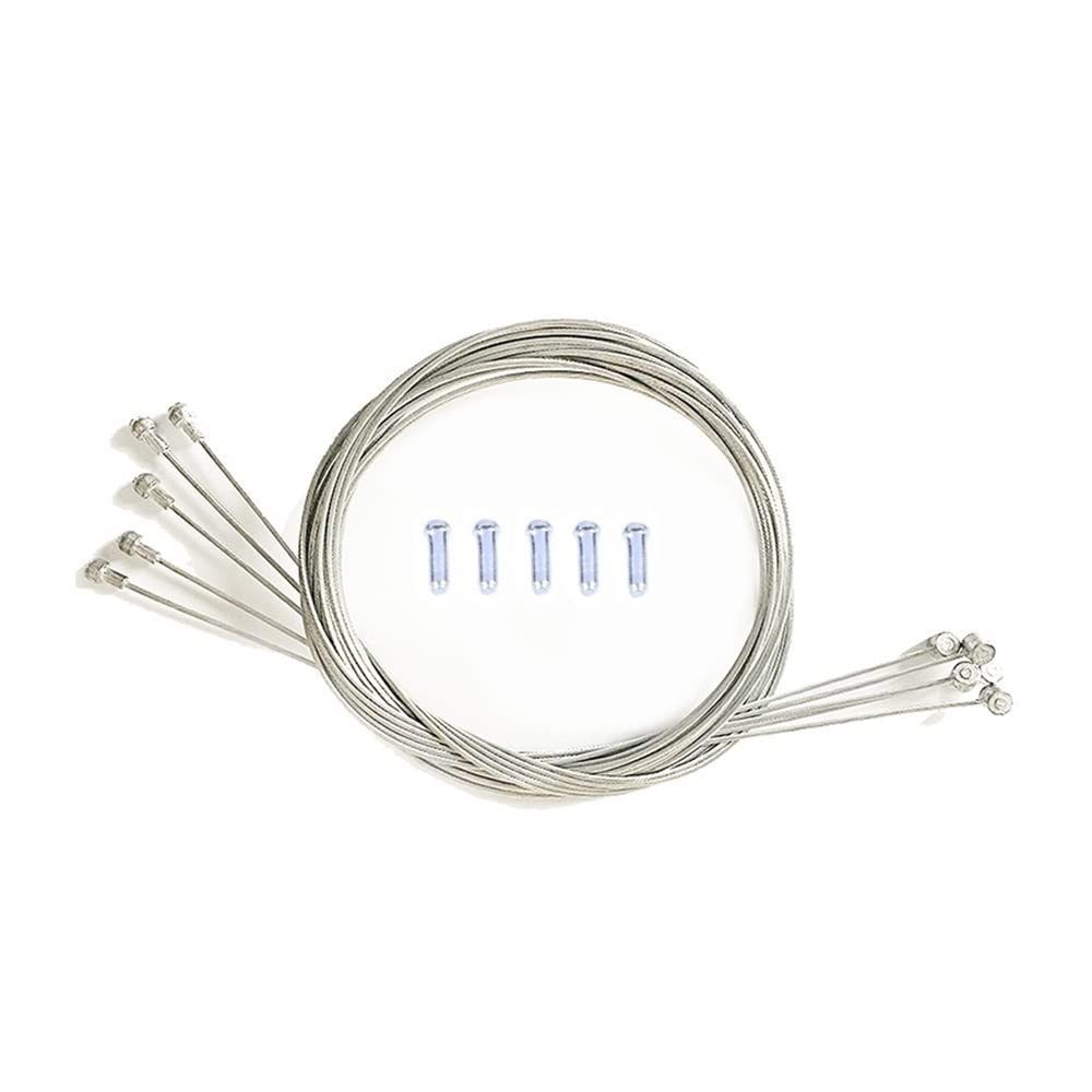 Moto Tuyau d'Huile Frein Câble Manette Vitesse Longueur 2M Avec Embout 5 Pièces Pour Vtt Montagne Route Vélo Dérailleur Frein Changement Vitesse Câble Intérieur Fil Ligne(B)