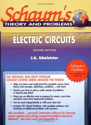 Schaum's Outline of Electric Circuits, Second E... 0070212333 Book Cover
