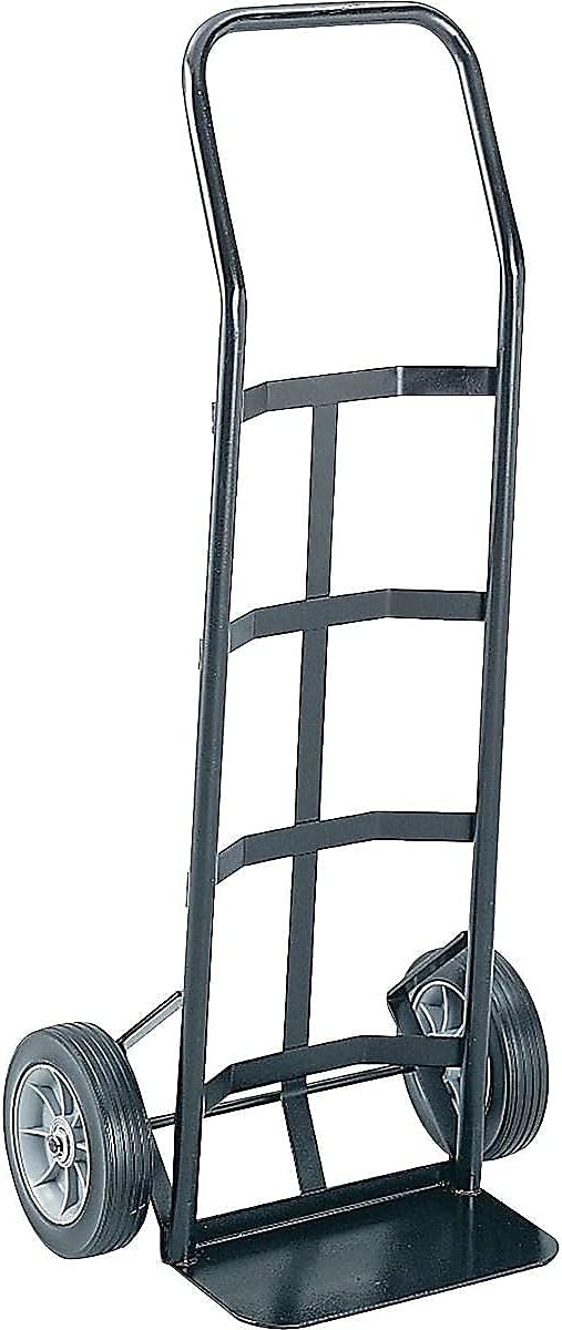 Safco Products Tuff Truck Continuous Handle Hand Truck - 400 lbs. Capacity -Black Powder Coat Finish - With Flow-Back Handle Design - Heavy-Gauge Tubular Steel Frame. For Moving Storage and More