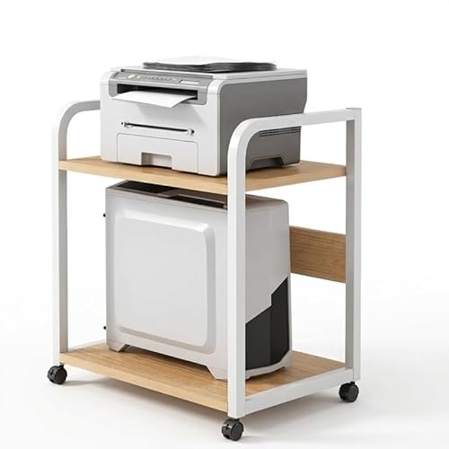 �v�����^�[�X�^���h ���[���b�N �L���X�^�[�t�� 360°��] �L���X�^�[�t�� �ؐ� �R�s�[�@�X�^���h �I�t�B�X����щƒ�p ���p�r �g�ݗ��ĊȒP �ړ��ȒP (55X40X65CM,B)