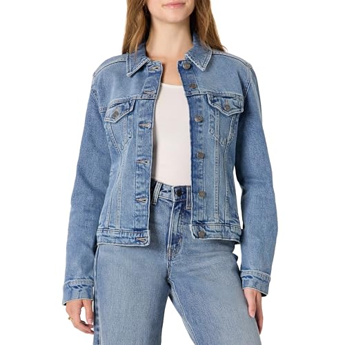 Image of Amazon Essentials Women's Regular-Fit Denim Trucker Jacket
