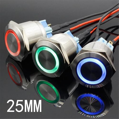 Interruptor de 25mm con enchufe para salpicadero náutico y sistemas domésticos de 220V 7