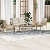 Photo Gallery ciadaz set divano da giardino 4 pz con cuscini beige in polyrattan,set divani da giardino,lounge set,set mobili da giardino,salotto da giardino,set divani da esterno-368730 Photo Gallery ciadaz set divano da giardino 4 pz con cuscini beige in polyrattan,set divani da giardino,lounge set,set mobili da giardino,salotto da giardino,set divani da esterno-368730