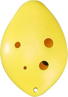 オカリナ 楽器 オカリナ歌集付きネック弦 セラミック製プロ仕様の小型管楽器(Yellow)