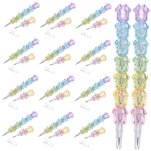 SOPOTUTU 20個スタッカブル筆 用 猫の手モチーフ 積み重ね可能 替え芯付き 筆削り不要 学校文具 お絵かきや筆記に