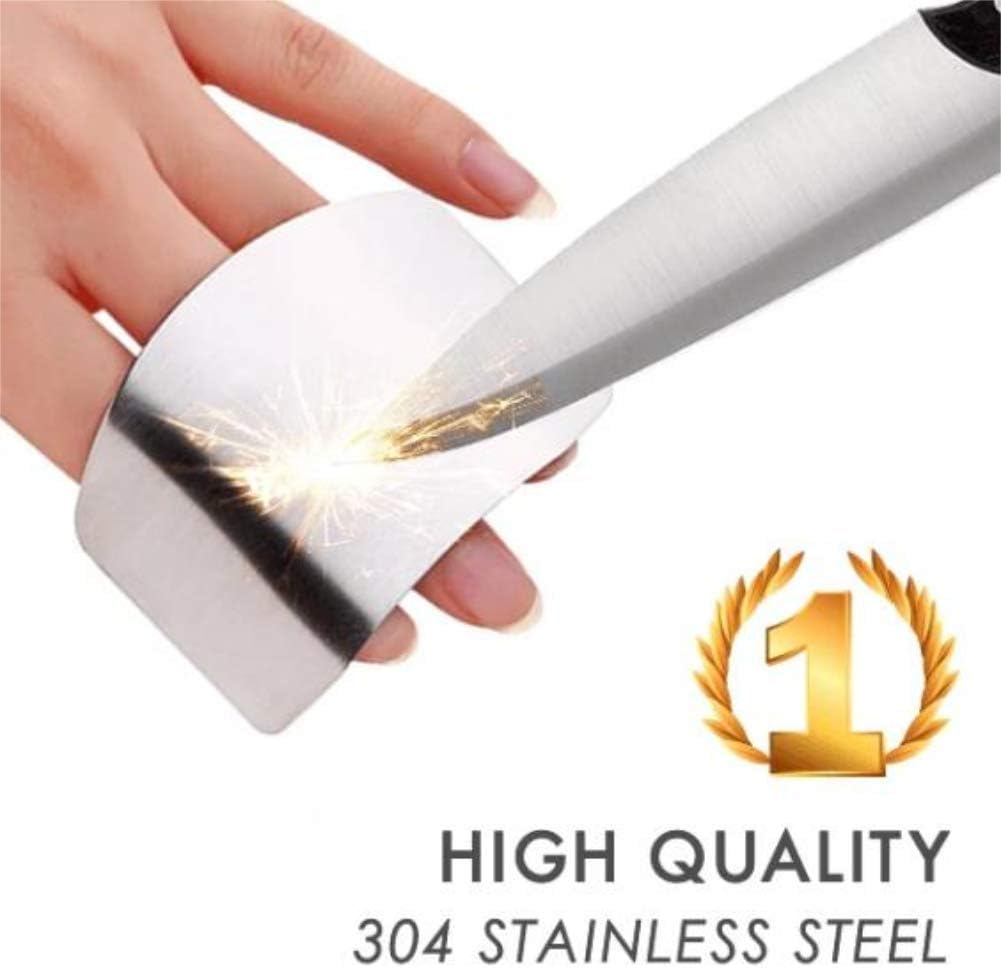 Jupswan Finger Guards for Cutting Kitchen Tool Stainless Steel Finger Guard Finger Protector Avoid Hurting When Slicing and Dicing 2 Pack: Home & Kitchen