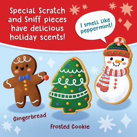 Peaceable Kingdom Gingerbread Friends Scratch and Sniff Puzzle for Kids Ages 5 & Up - 84 Pieces with 7 Special Scented Pieces - 14" x 19" - Image 2